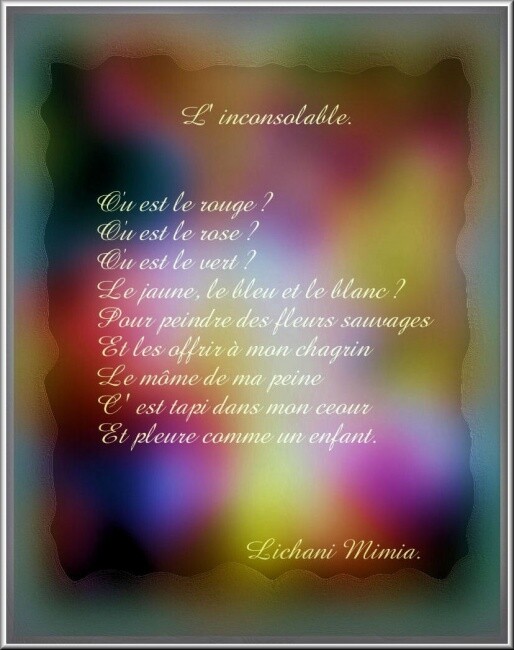 "L'inconsolable" başlıklı Tablo Mimia Lichani tarafından, Orijinal sanat