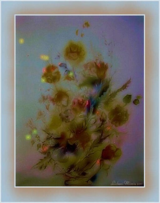Digital Arts titled "Les roses fanées" by Mimia Lichani, Original Artwork