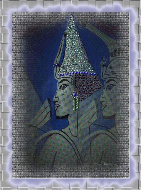 Digital Arts titled "Néfertiti" by Mimia Lichani, Original Artwork