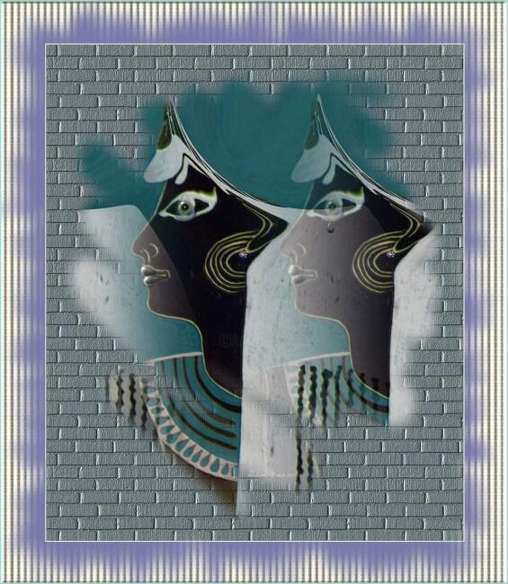 Arts numériques intitulée "Néfertiti et Clèopâ…" par Mimia Lichani, Œuvre d'art originale