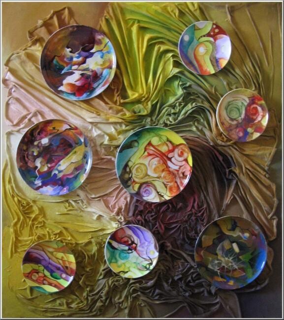 Peinture intitulée "Le menu" par Mimia Lichani, Œuvre d'art originale
