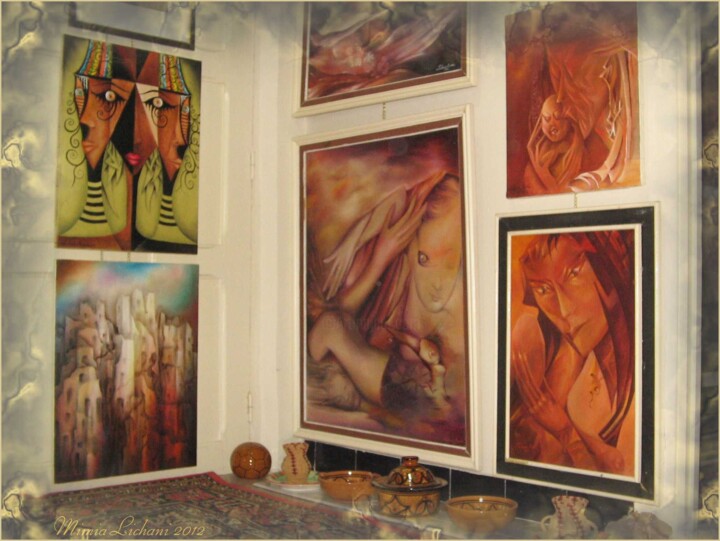 Peinture intitulée "Galerie Mimia." par Mimia Lichani, Œuvre d'art originale