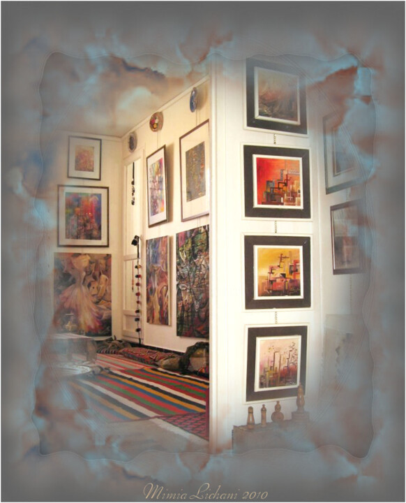 Painting titled "Galerie Mimia." by Mimia Lichani, Original Artwork