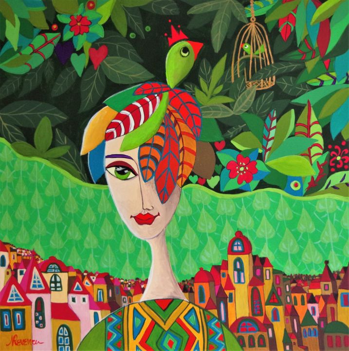 Painting titled "TheTrue Trush" by Mimi Revencu, Original Art, Acrylic