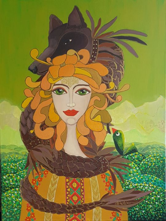 Painting titled "The Need For A Story" by Mimi Revencu, Original Art, Acrylic