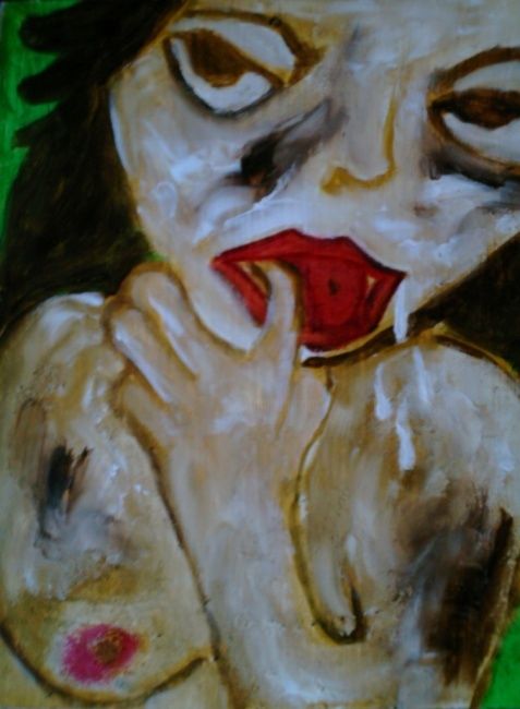 Painting titled "I LIKE YOUUUU" by Mina Clerck, Original Artwork