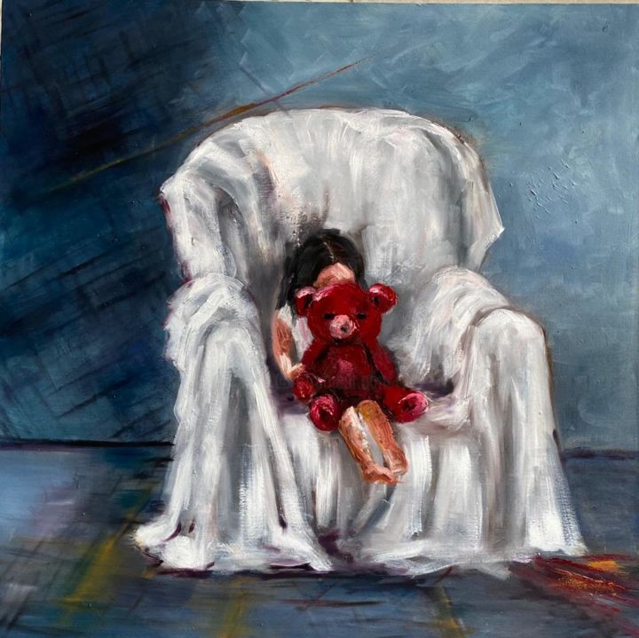 Painting titled "Untitled" by Mina Hosseini, Original Artwork, Oil