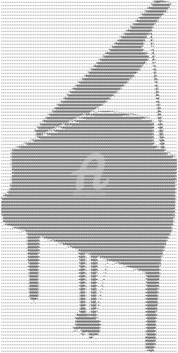 Digital Arts titled "Ascii-Art Piano" by Mina Nakamura, Original Artwork, 2D Digital Work