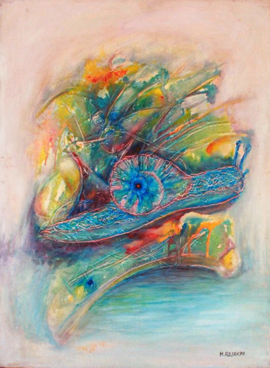 Peinture intitulée "FRAICHEUR.jpg (Souh…" par minadoadjakpa, Œuvre d'art originale,