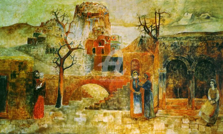 Peinture intitulée "Minas Avetisyan- Ar…" par Minas Avedisian, Œuvre d'art originale, Tempera