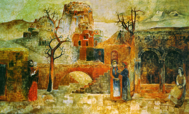 Картина под названием "Armenia" - Minas Avetisyan, Подлинное произведение искусства, Темпера