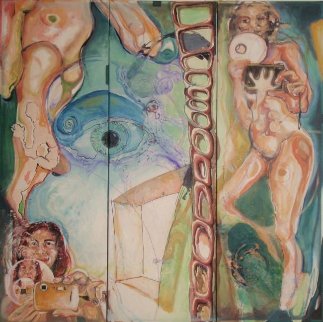 Malerei mit dem Titel ""Immer mehr werden,…" von Mina S., Original-Kunstwerk, Öl