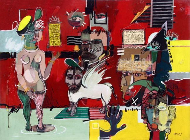 Painting titled "Metamorphisis Oil l…" by Halaj, Original Art,