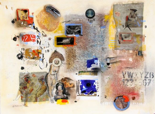 "Letter 1 Collage" başlıklı Kolaj Halaj tarafından, Orijinal sanat