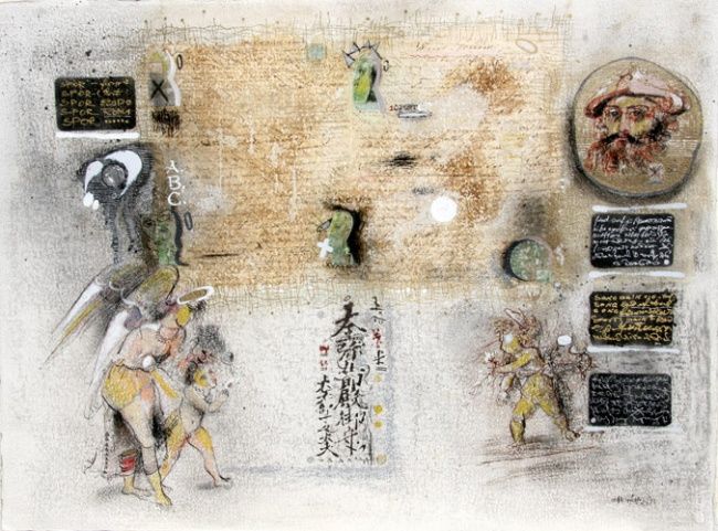 Collages titled "Letter 3 Collage" by Halaj, Original Artwork