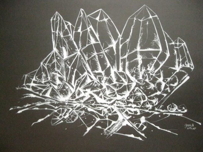 Peinture intitulée "Diamond city" par Yanick Douet, Œuvre d'art originale