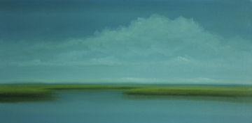 Painting titled "Cape Cod Marsh" by Mindaugas Andrius, Original Artwork, Oil