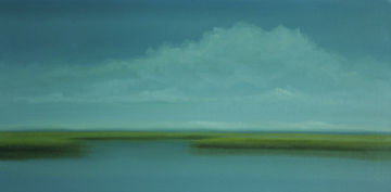 Painting titled "Cape Cod Marsh" by Mindaugas Andrius, Original Art, Oil