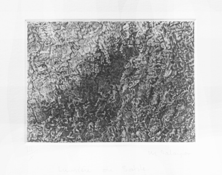 Gravures & estampes intitulée "lumière de sable" par Mine Palayer, Œuvre d'art originale, Gravure