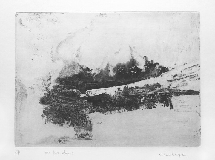 Incisioni, stampe intitolato "En bordure" da Mine Palayer, Opera d'arte originale, incisione