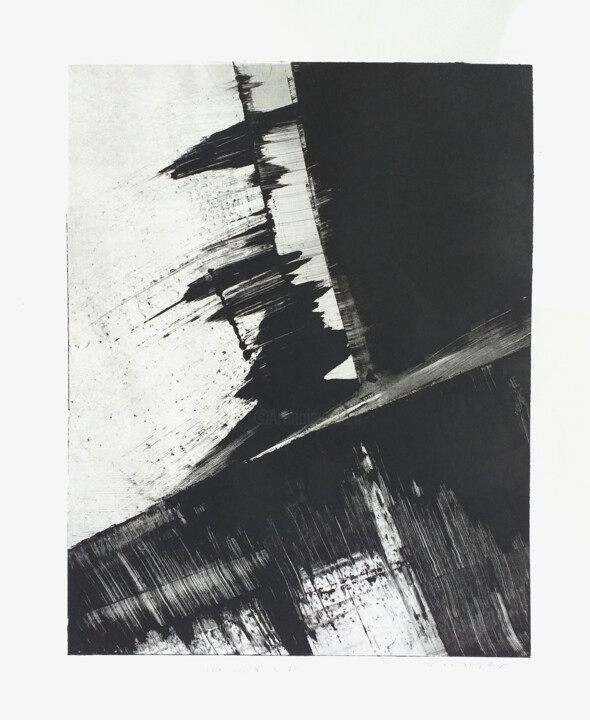 Estampas & grabados titulada "Fragmentation 7" por Mine Palayer, Obra de arte original, Monotipia