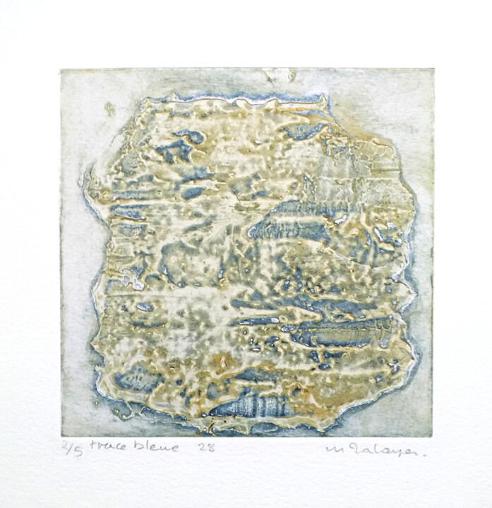 Prenten & gravures getiteld "Trace 28 b" door Mine Palayer, Origineel Kunstwerk, Gravure