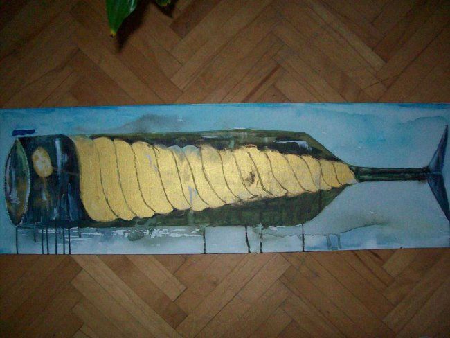 "in the bottle" başlıklı Tablo Mine Karatay tarafından, Orijinal sanat, Petrol