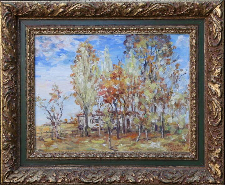 Painting titled "The Autumn" by Minella Tanellari, Original Artwork, Oil
