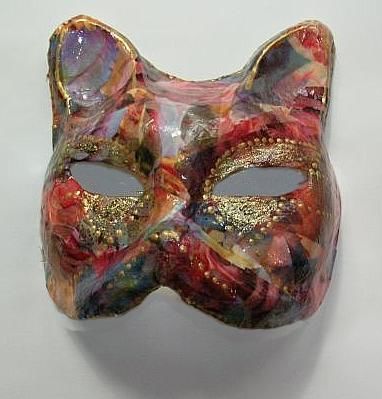 Masque Venitien De Chat Vieux Rose Drawing By Marie France Plouznikoff Artmajeur