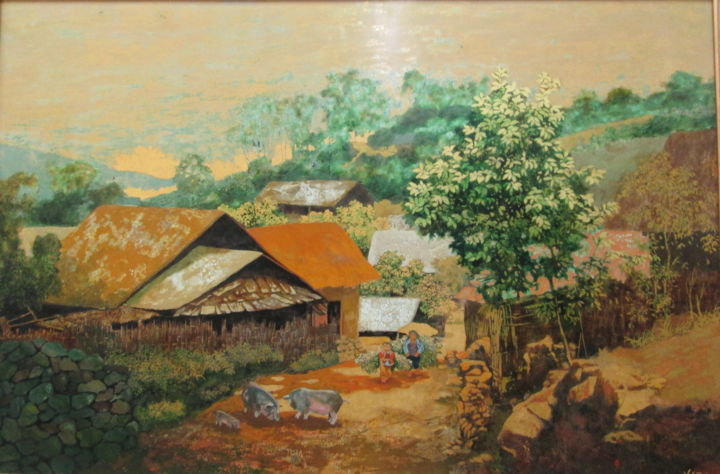 Pintura intitulada "tableau14.jpg" por Minh Mtv, Obras de arte originais