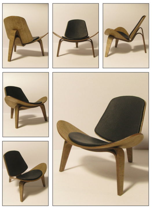 Design intitulée "Hans Wegner shell c…" par Francisco Del Pozo Parés, Œuvre d'art originale