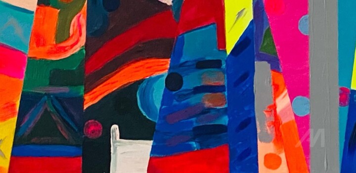 Peinture intitulée "puzzle" par Minichino Laurence, Œuvre d'art originale, Acrylique