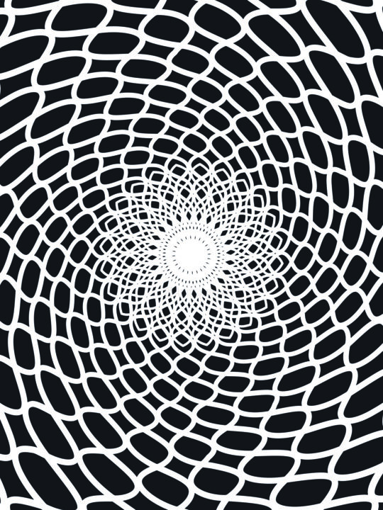 Grafika cyfrowa / sztuka generowana cyfrowo zatytułowany „Mandala Tears” autorstwa Minimalkonstruction, Oryginalna praca, 2D…