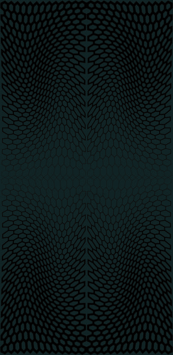 Grafika cyfrowa / sztuka generowana cyfrowo zatytułowany „Hexagons Waves” autorstwa Minimalkonstruction, Oryginalna praca, 2…