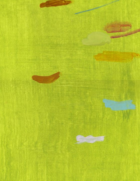 Pintura titulada "auf Gras grün" por Minna Yingying, Obra de arte original, Oleo