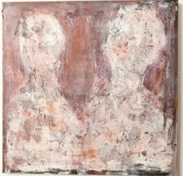Peinture intitulée "couple.jpg" par Monique Savy, Œuvre d'art originale,