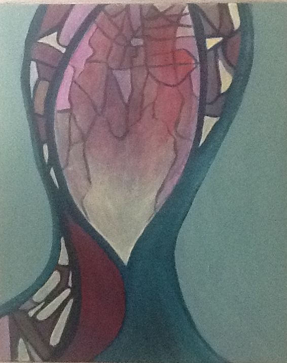 Malerei mit dem Titel "Sagrada" von Monique Savy, Original-Kunstwerk, Acryl
