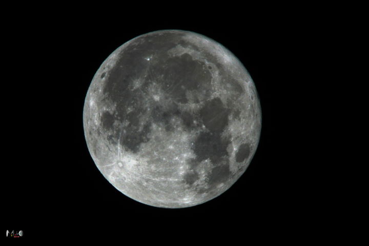 Fotografia zatytułowany „La lune du 14.10.20…” autorstwa Miodrag Aubertin, Oryginalna praca, Fotografia nie manipulowana