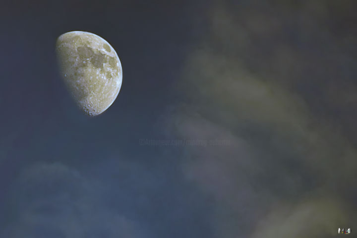 Fotografía titulada "La lune" por Miodrag Aubertin, Obra de arte original