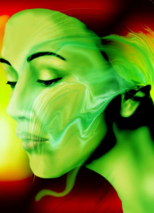 Arte digitale intitolato "Il sogno" da Mira Lanzillo, Opera d'arte originale, Pittura digitale