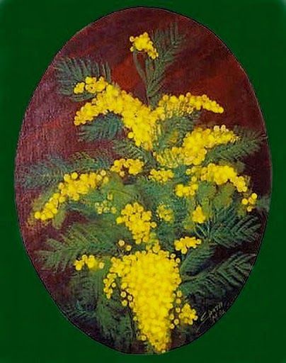 Painting titled "MIMOSA PER TE" by Miraldo Sponza Gambel, Original Artwork