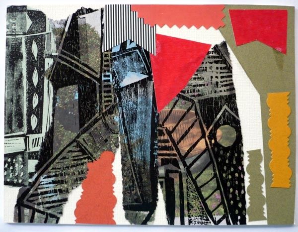 Colagens intitulada "cidade 11" por André De Miranda, Obras de arte originais