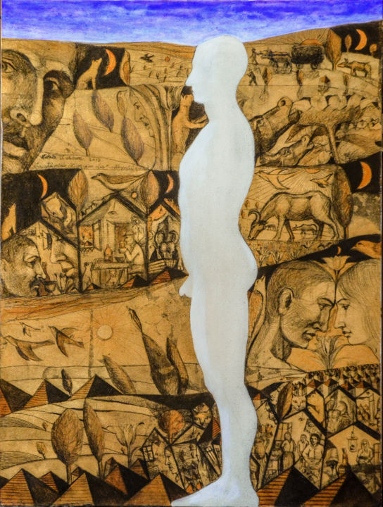 Painting titled "Personne ne saura q…" by Mircea Nechita, Original Art, Acrylic