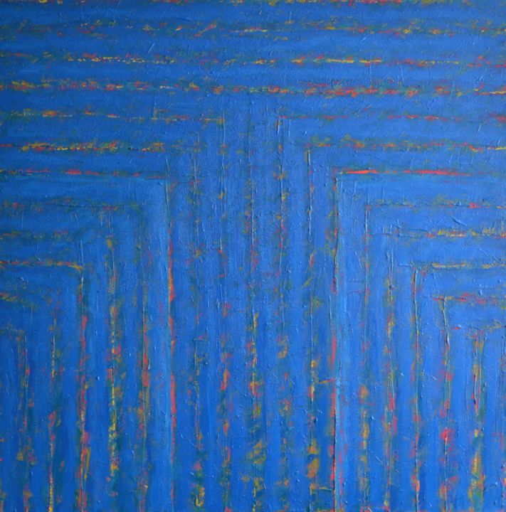 Peinture intitulée "Red-yellow-blue III" par Mircea Popescu, Œuvre d'art originale, Acrylique