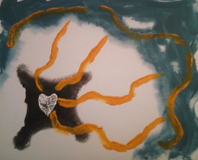 Peinture intitulée "Heartbeat" par Mirco Deflorin, Œuvre d'art originale, Acrylique