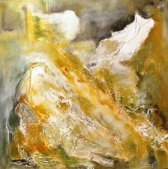 Malarstwo zatytułowany „Tsunami” autorstwa Mireille Gratier De Saint Louis, Oryginalna praca, Olej