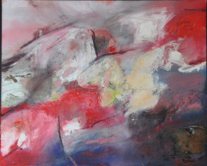 Peinture intitulée "ÉTÉ A GAILLAC 1" par Mireille Matricon, Œuvre d'art originale, Huile