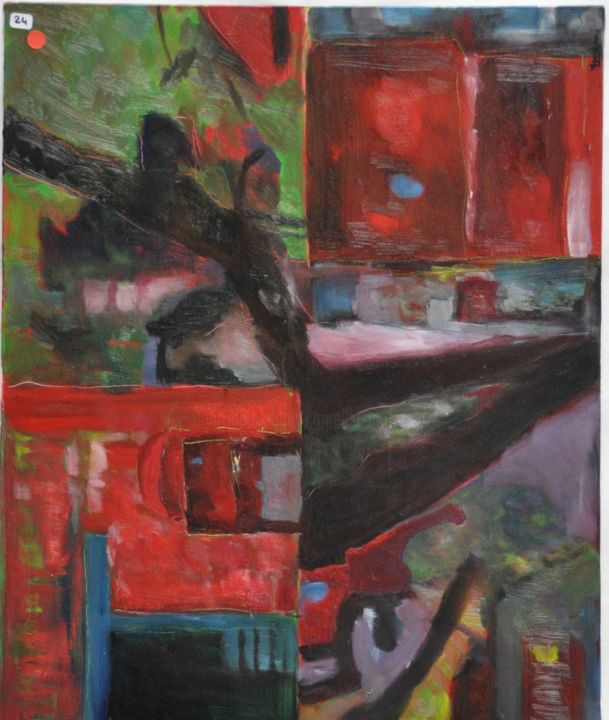 Peinture intitulée "ENDROIT ENVERS" par Mireille Matricon, Œuvre d'art originale, Huile