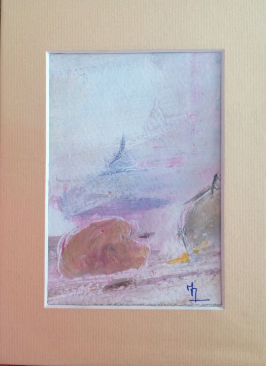 Peinture intitulée "26- petite nature m…" par Mireille Matricon, Œuvre d'art originale, Gouache