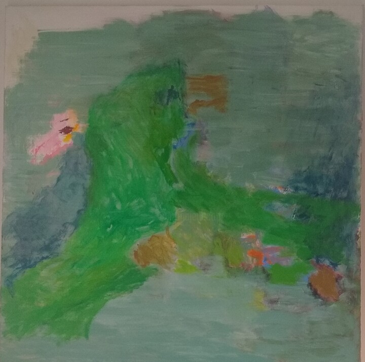 Pintura intitulada "Lagune" por Mireille Naxara, Obras de arte originais, Acrílico